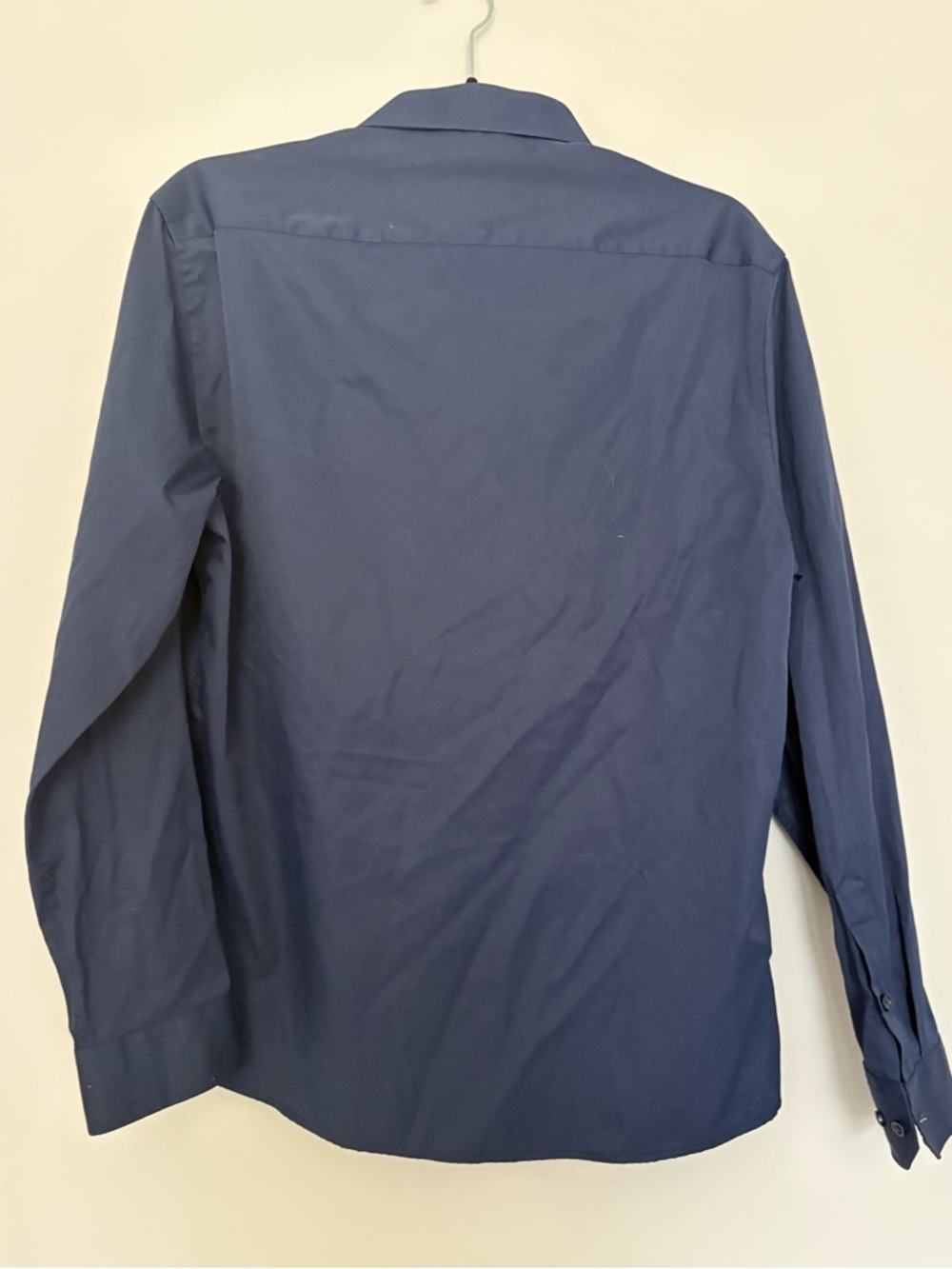 Amazon Men's Dark Blue Long-Sleeve Button-Up Dress Shirt - Picture 8 of 10